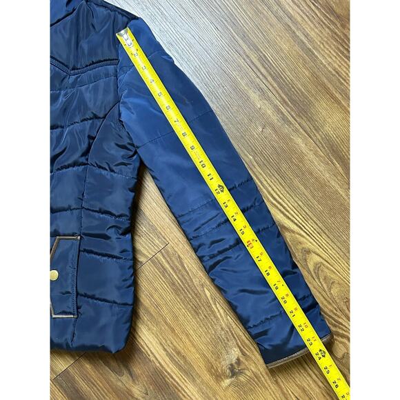 Miss London LONDON Girl’s/Women’s Navy Puffer Coat‎ SIZE(MEDIUM) - Picture 7 of 14